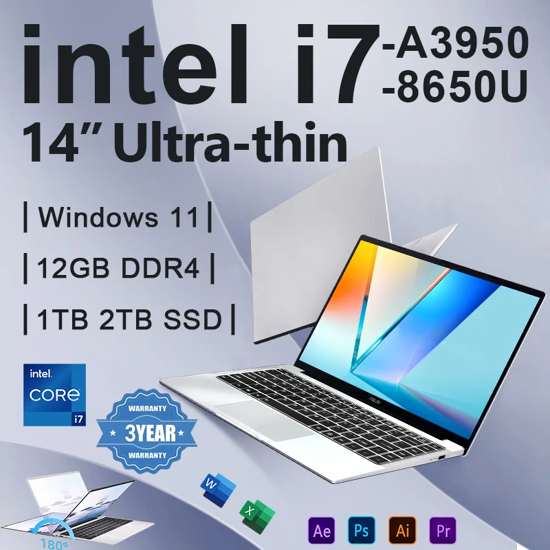 Pc Gaming Core I7 - كمبيوتر محمول مكتبي 2026 بنظام ويندوز