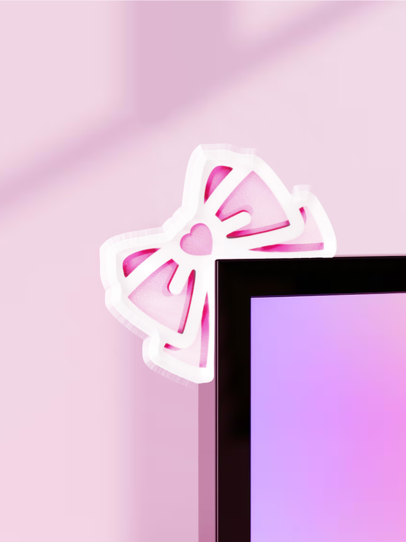 Pc Gaming Pink - Kawaii القوس رصد ديكور الوردي الاكريليك