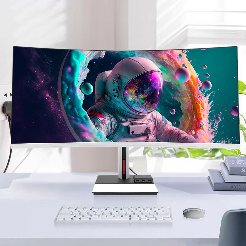 Pc Gaming Core I7 - كمبيوتر مكتبي بشاشة منحنية 34 بوصة