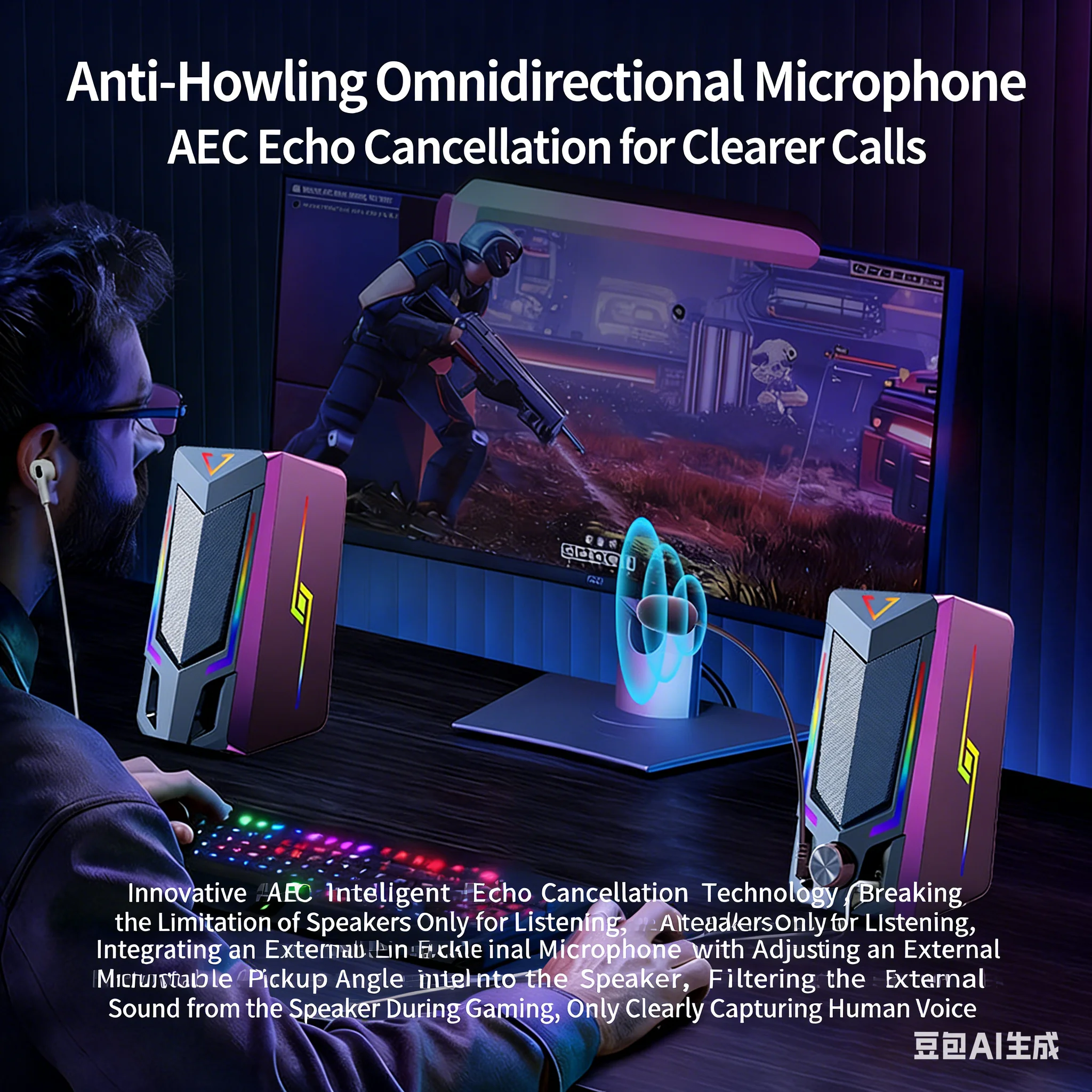 سماعات ألعاب RGB لسطح المكتب ب - مراجعة Pc Gaming Apple وسعره