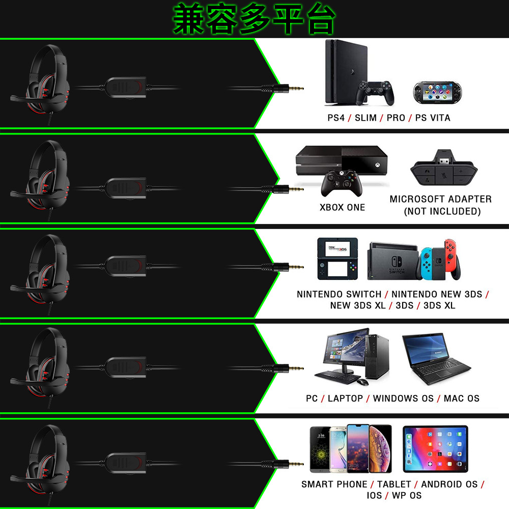 سماعات رأس سلكية للألعاب مقاس  - مراجعة Pc Gaming Earphones وسعره