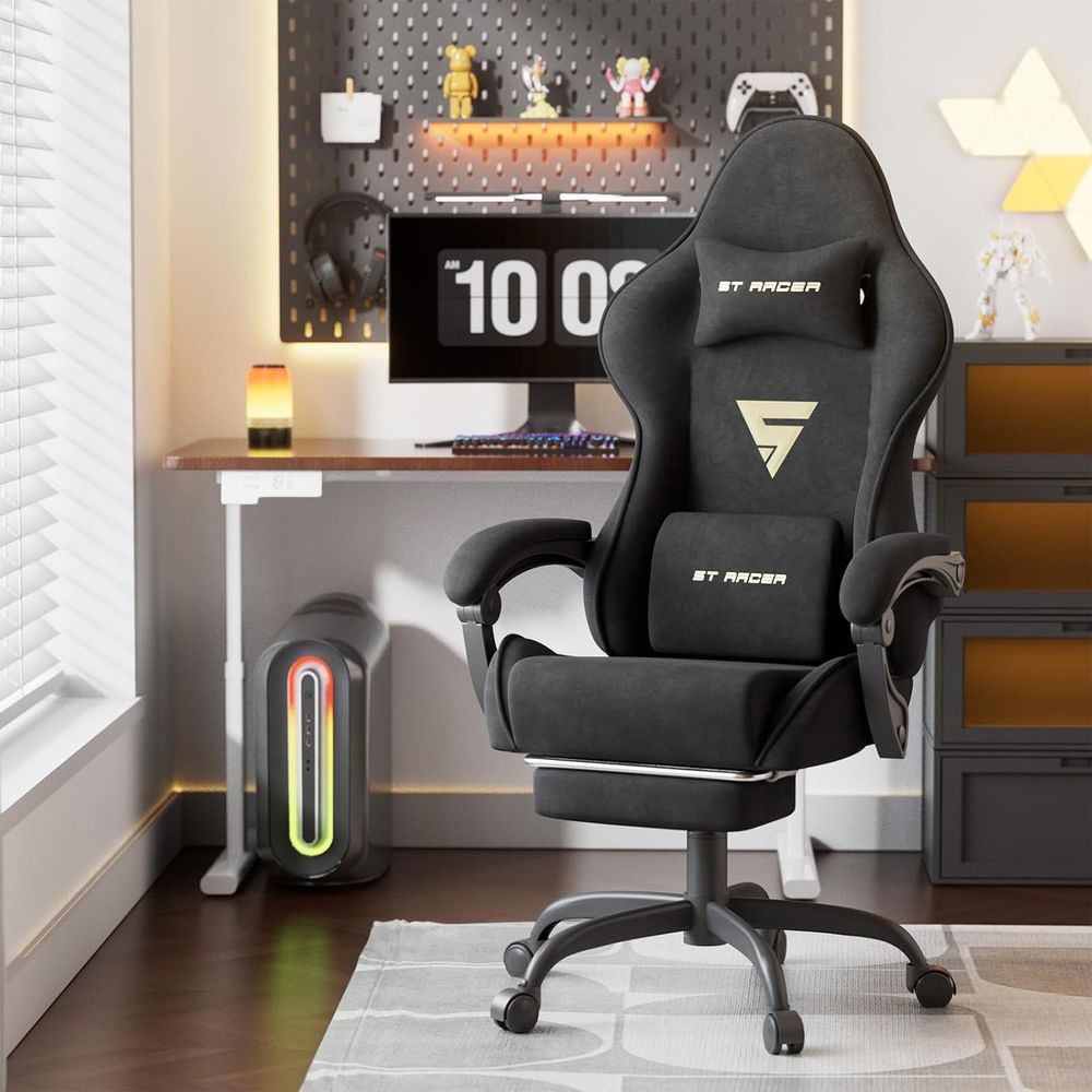 كرسي ألعاب مريح من قماش المخمل - مراجعة Pc Gaming Gaming وسعره