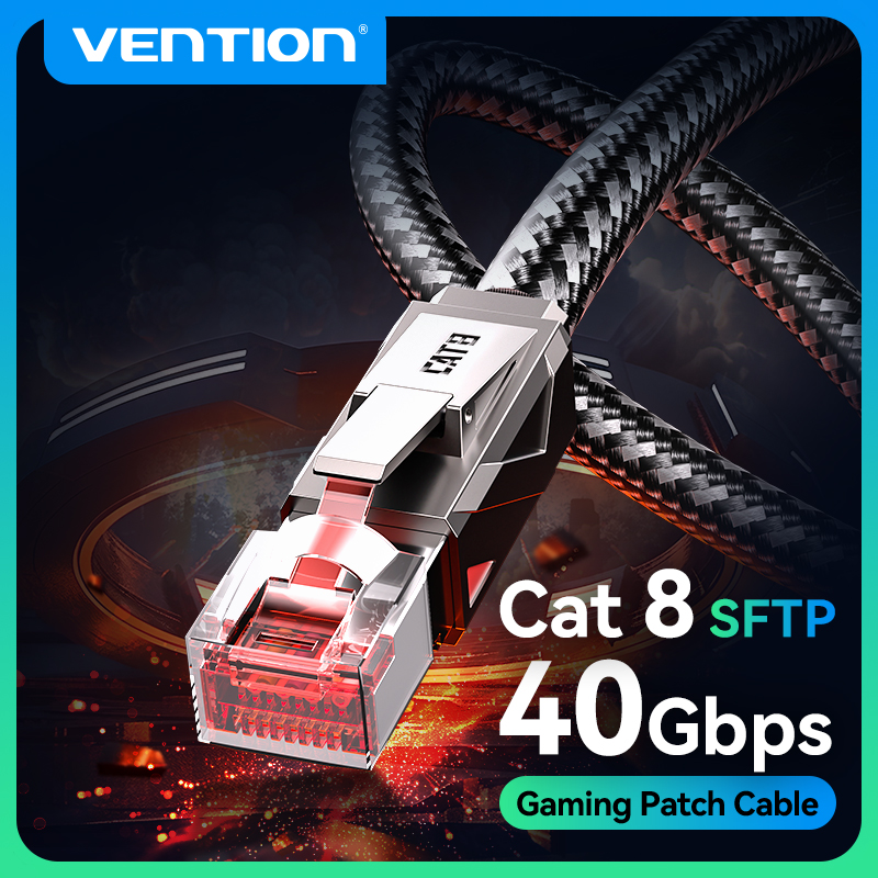 Vention Cat8 كابل إيثرنت 40Gbp - مراجعة Pc Gaming Set وسعره