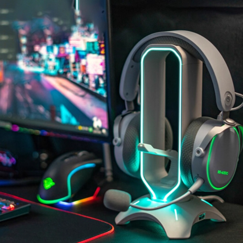 حامل سماعة رأس للألعاب RGB مع  - مراجعة Mouse Bungee Holder وسعره