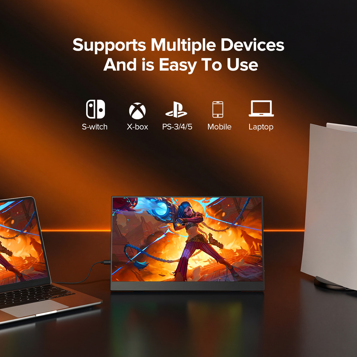 شاشة محمولة UPERFECT مقاس 15.6 - مراجعة Pc Gaming Y Monitor وسعره