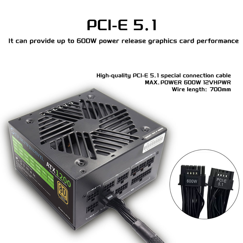 PCIE 5.0 1200 واط مصدر طاقة ال - مراجعة Pc Gaming Watt وسعره