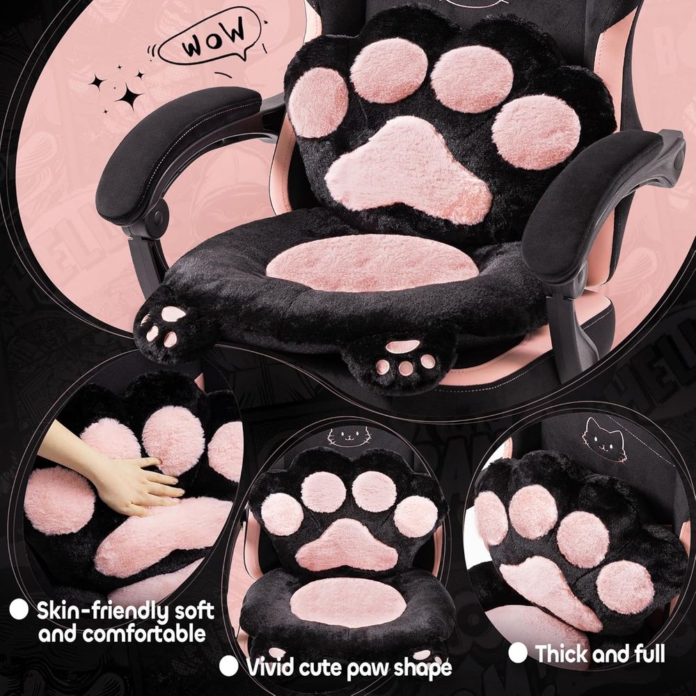 كرسي ألعاب وردي لطيف بتصميم آذ - مراجعة Pc Gaming Pink وسعره